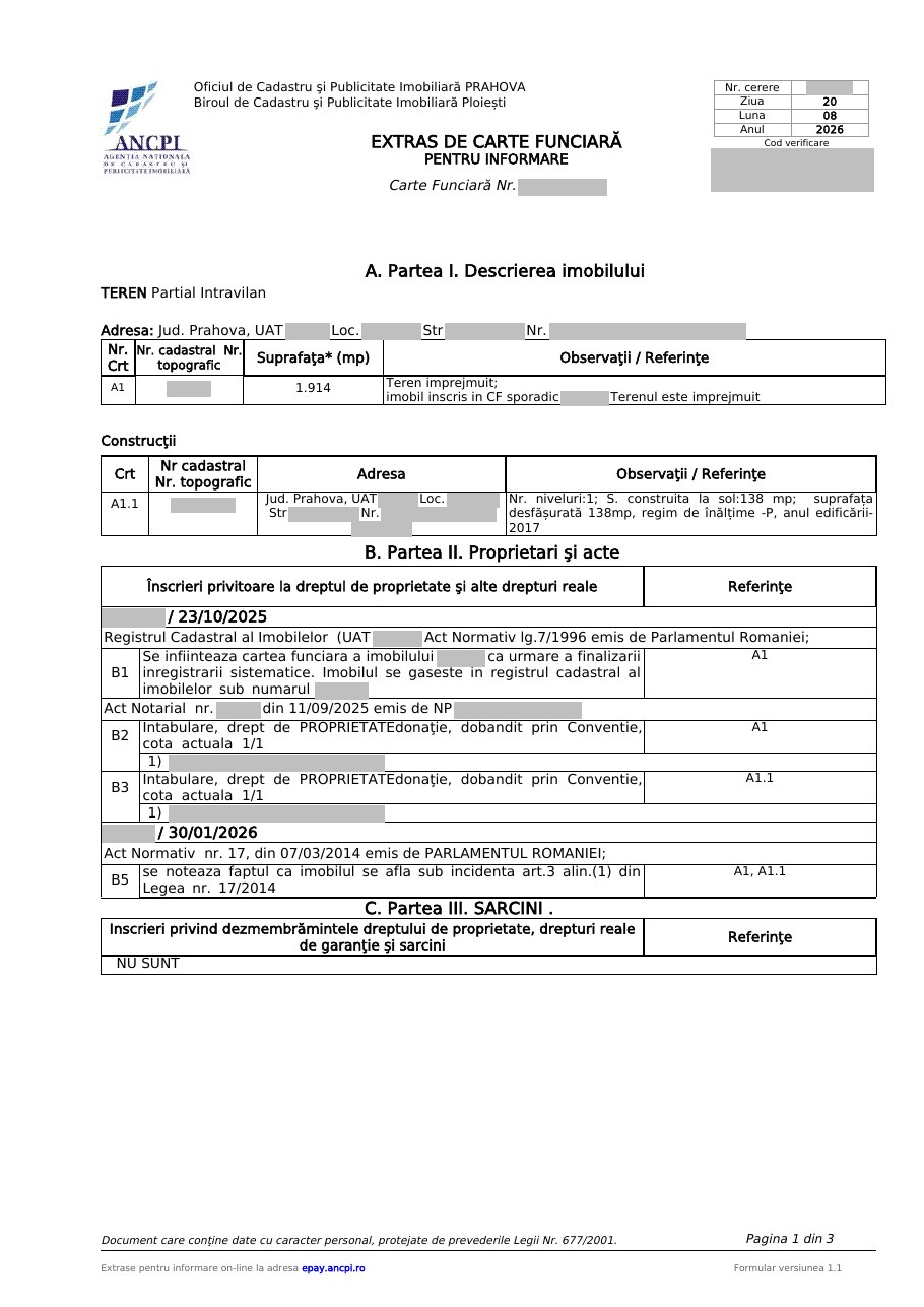 Cum citești un extras de carte funciară – ghid pe părți, Unde trebuie să te uiți