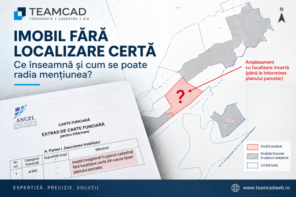 Imobil fără localizare certă – plan cadastral și extras de carte funciară